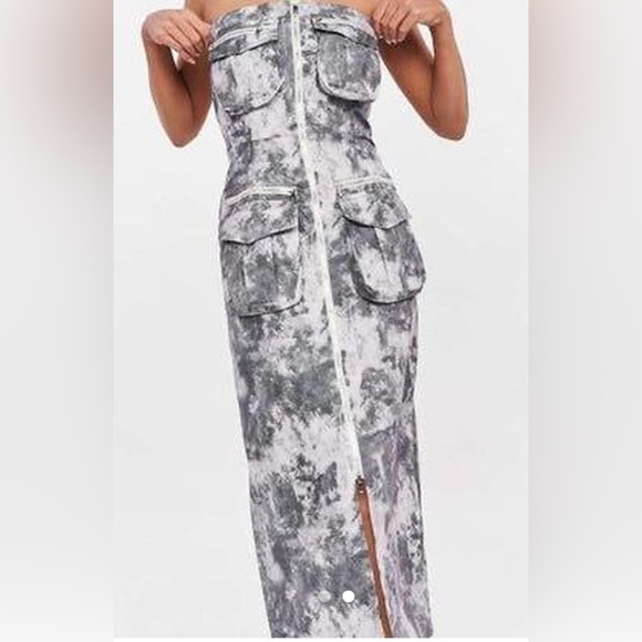 Camouflage Strapless Maxi Dress - Picture 3 of 15